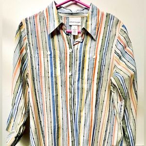 Alfred Dunner Lake Tahoe 3/4 Sleeve Shirt for Women, 100% cotton